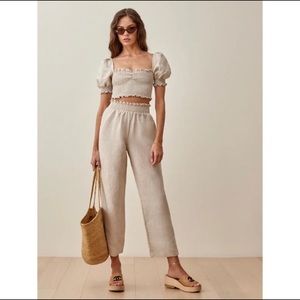 NWT Reformation Mora Linen Two Piece M